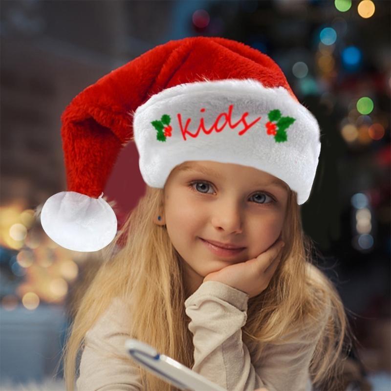 Santa Hat Plush - P88A Embroidery Christmas Santa Hat Plush