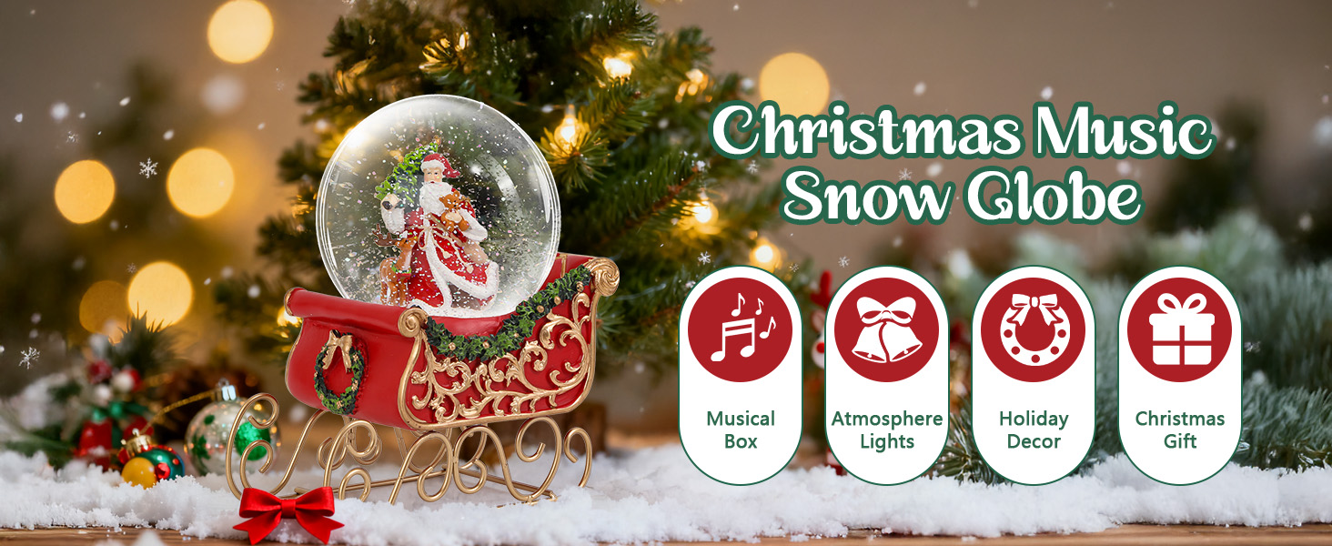 Christmas Snow Globe with Musi - đánh giá và giá Snow Globe Musical