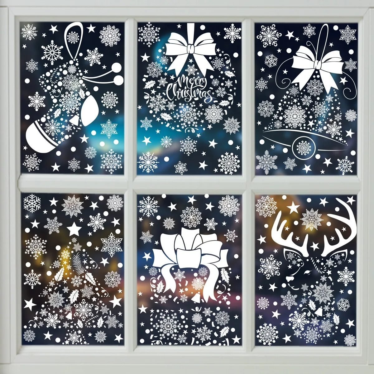 Christmas Wall Sticker Snowfla - đánh giá và giá Snowflake Window Decal