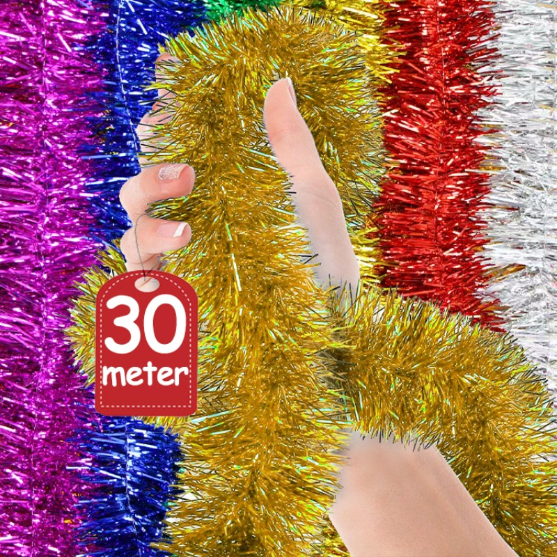 1.5/30M Long Bold Thicked Stri - đánh giá và giá Tinsel Garland Decoration