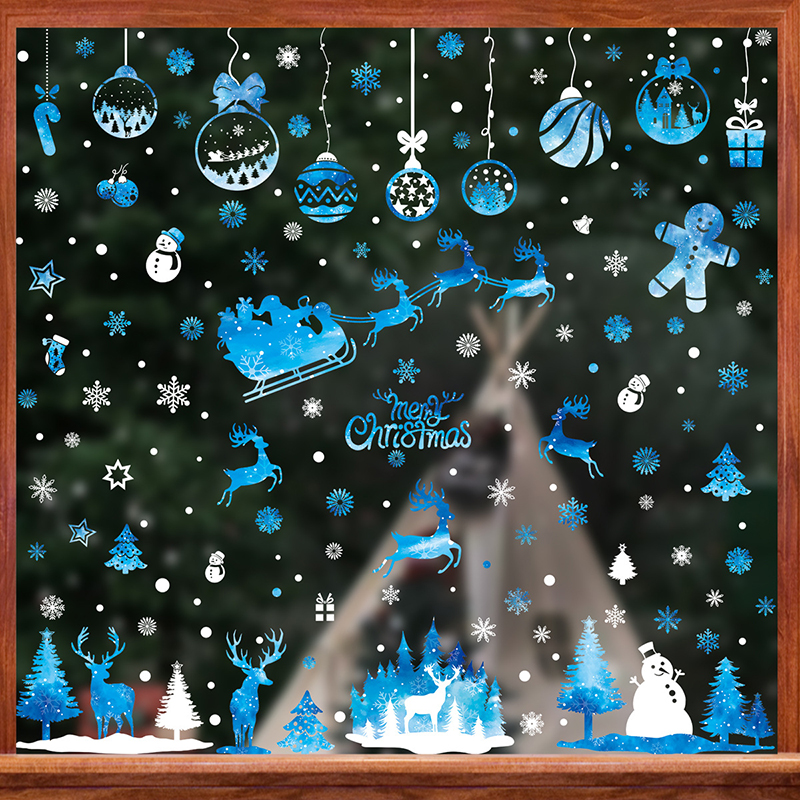 Christmas Window Stickers Blue - đánh giá và giá Snowflake Window Decal