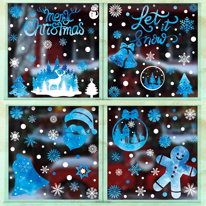 Christmas Window Stickers Blue - đánh giá và giá Snowflake Window Decal