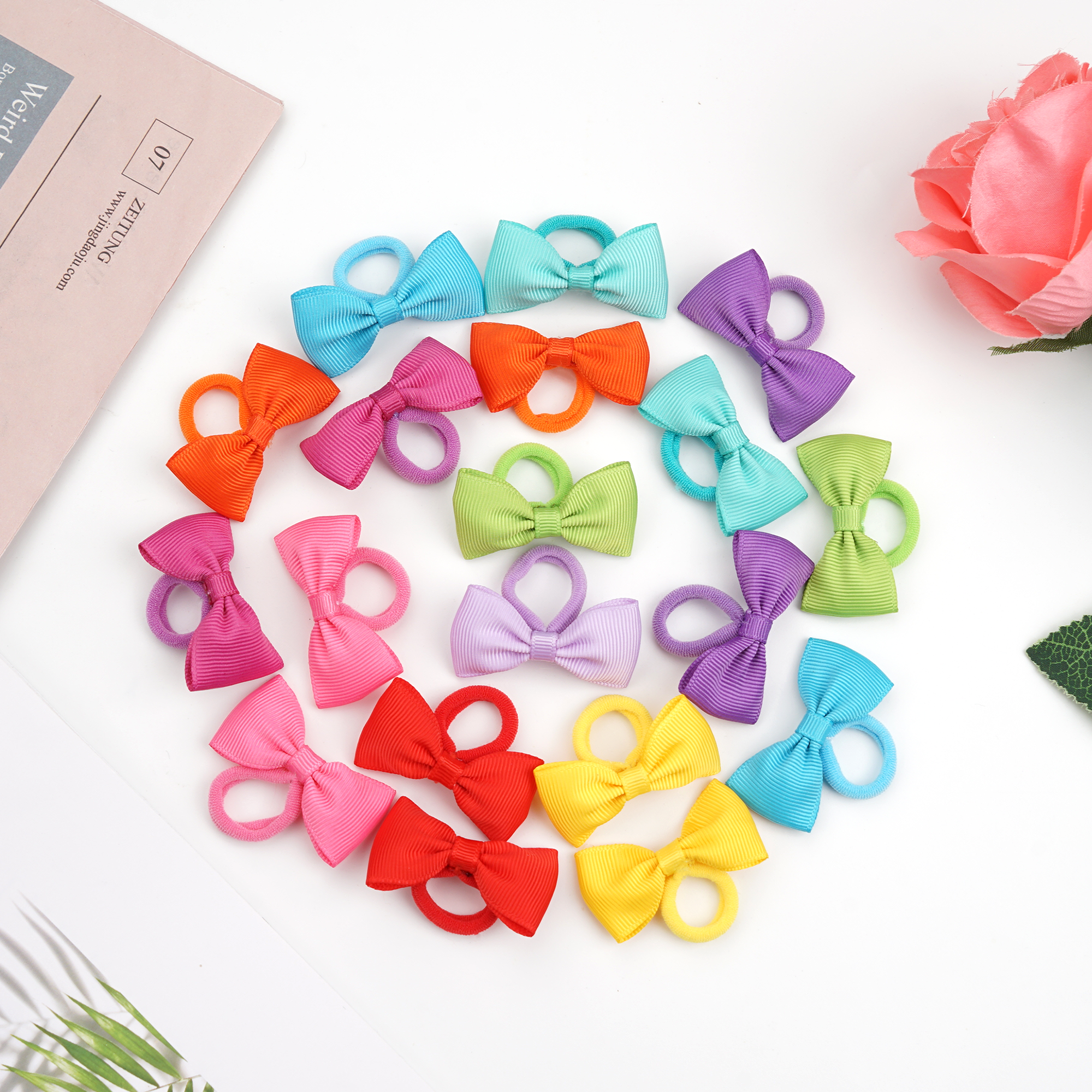 40/60/80 Baby Girls Hair Ties  - đánh giá và giá Ribbon Bow Gift