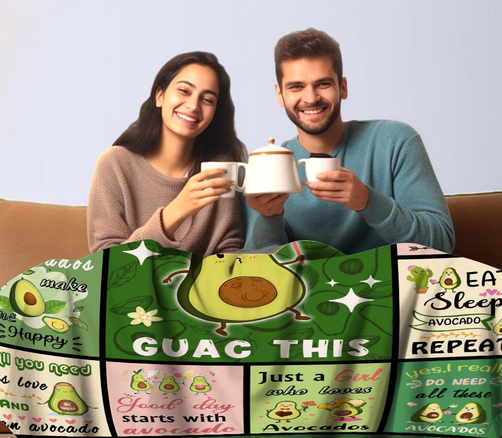 Avocado Blanket Cartoon Avocad - đánh giá và giá Christmas Throw Blanket