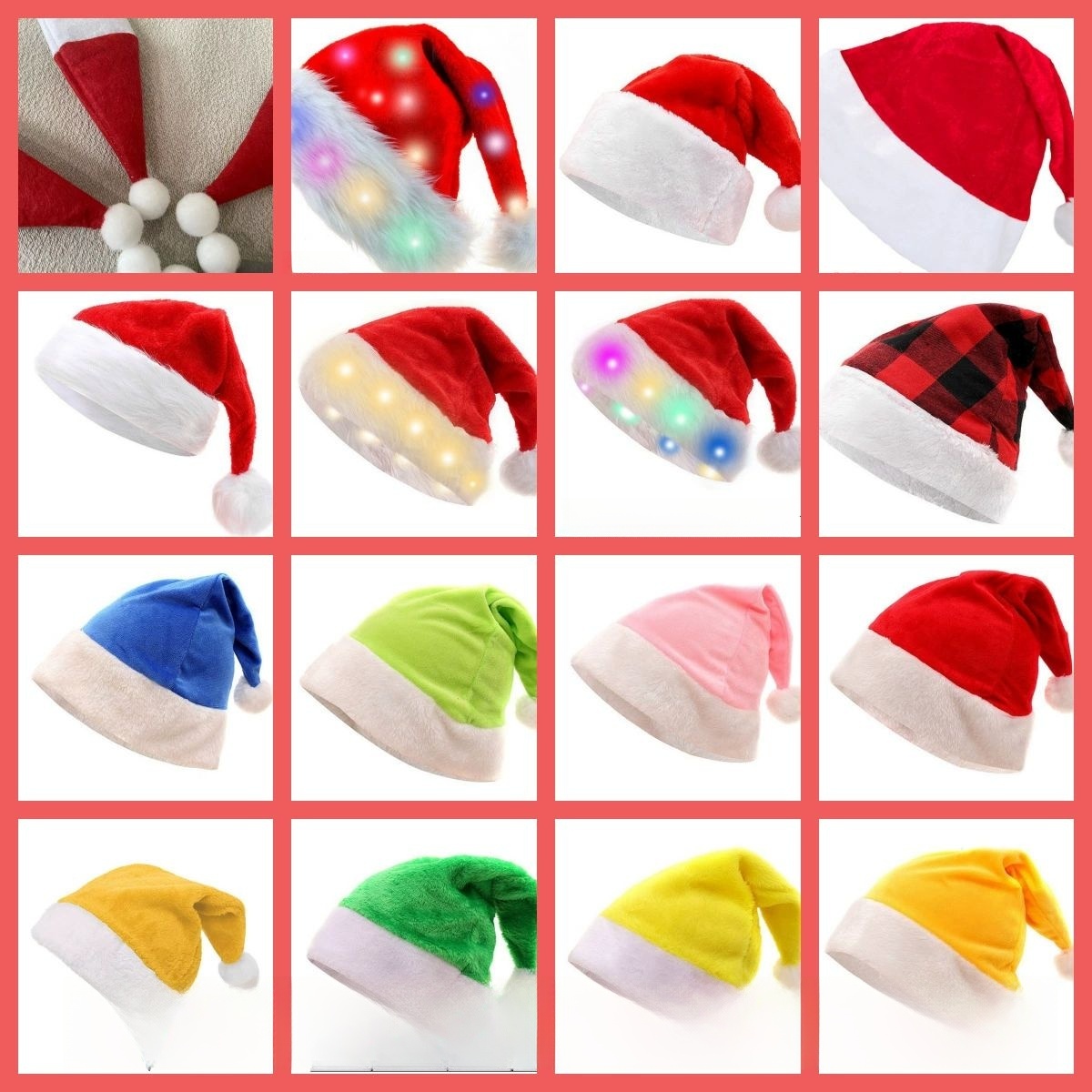 50pcs Christmas Plush Velvet H - đánh giá và giá Santa Hat Plush