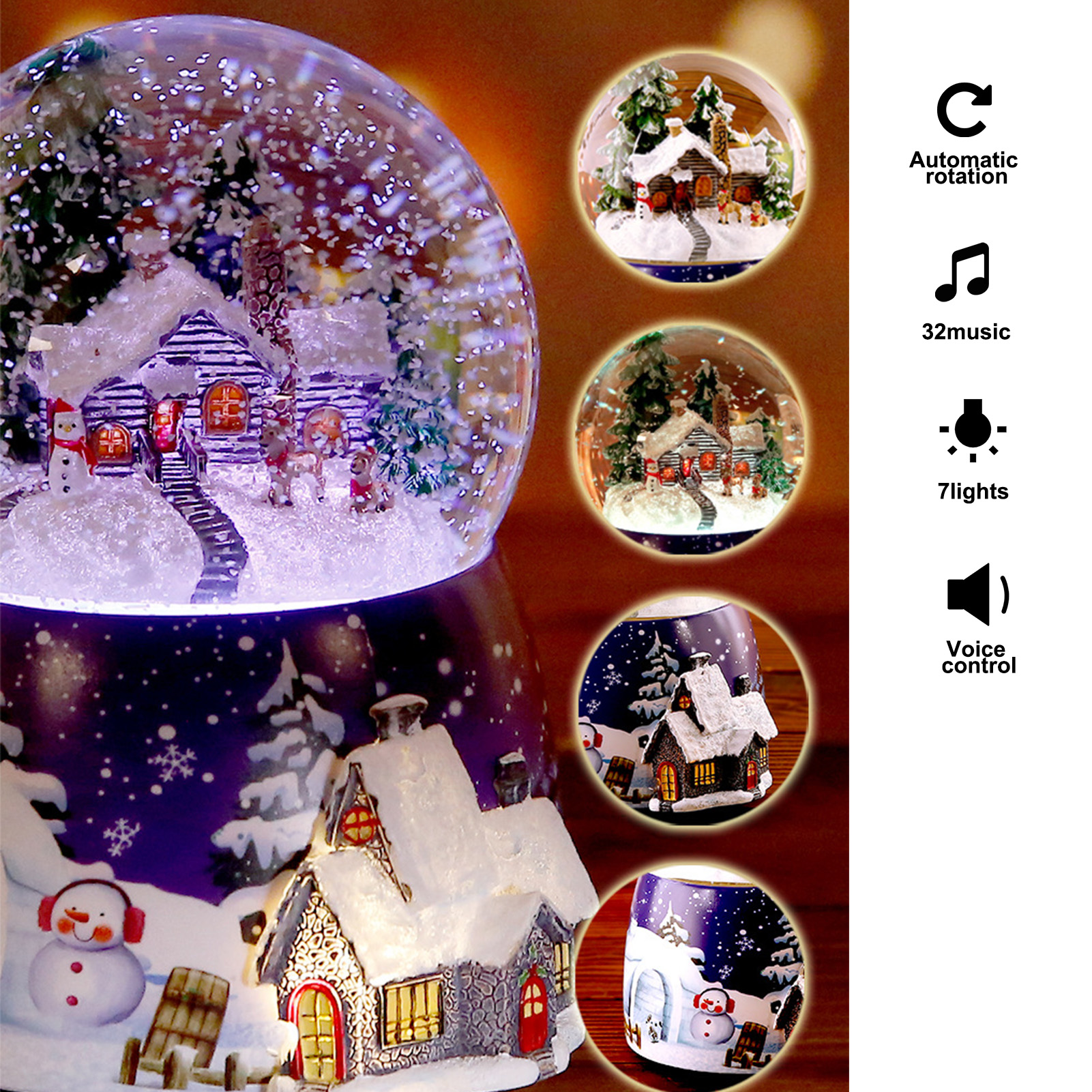 1 Pcs Resin Music Box Crystal  - đánh giá và giá Snow Globe Musical