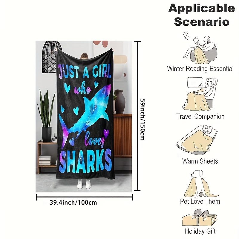 Cozy Shark-Themed Flannel Thro - đánh giá và giá Christmas Throw Blanket