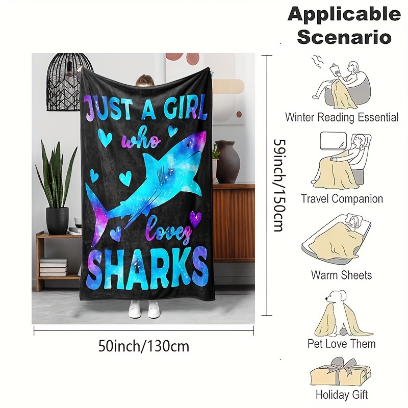 Cozy Shark-Themed Flannel Thro - đánh giá và giá Christmas Throw Blanket