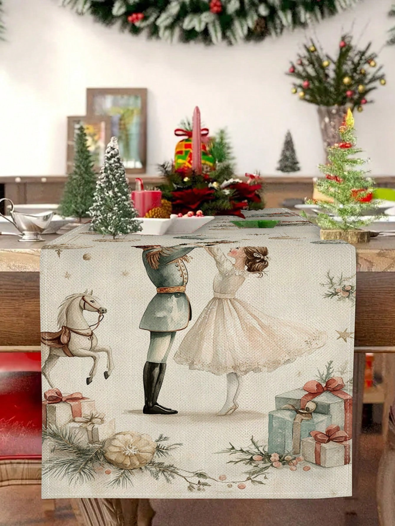 1pc Christmas Nutcracker & Bal - đánh giá và giá Christmas Table Runner