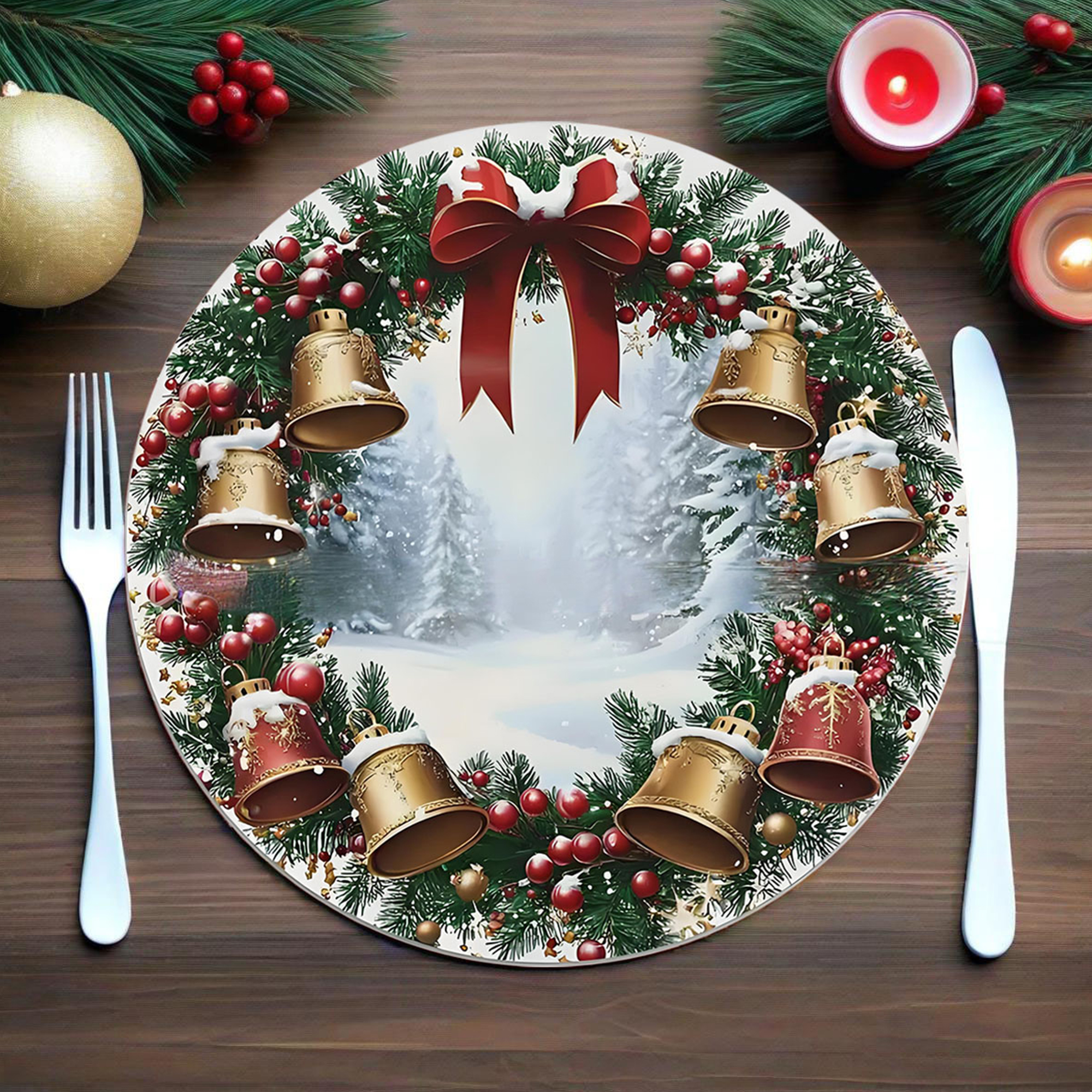 Christmas Table Runner Festive - đánh giá và giá Christmas Table Runner