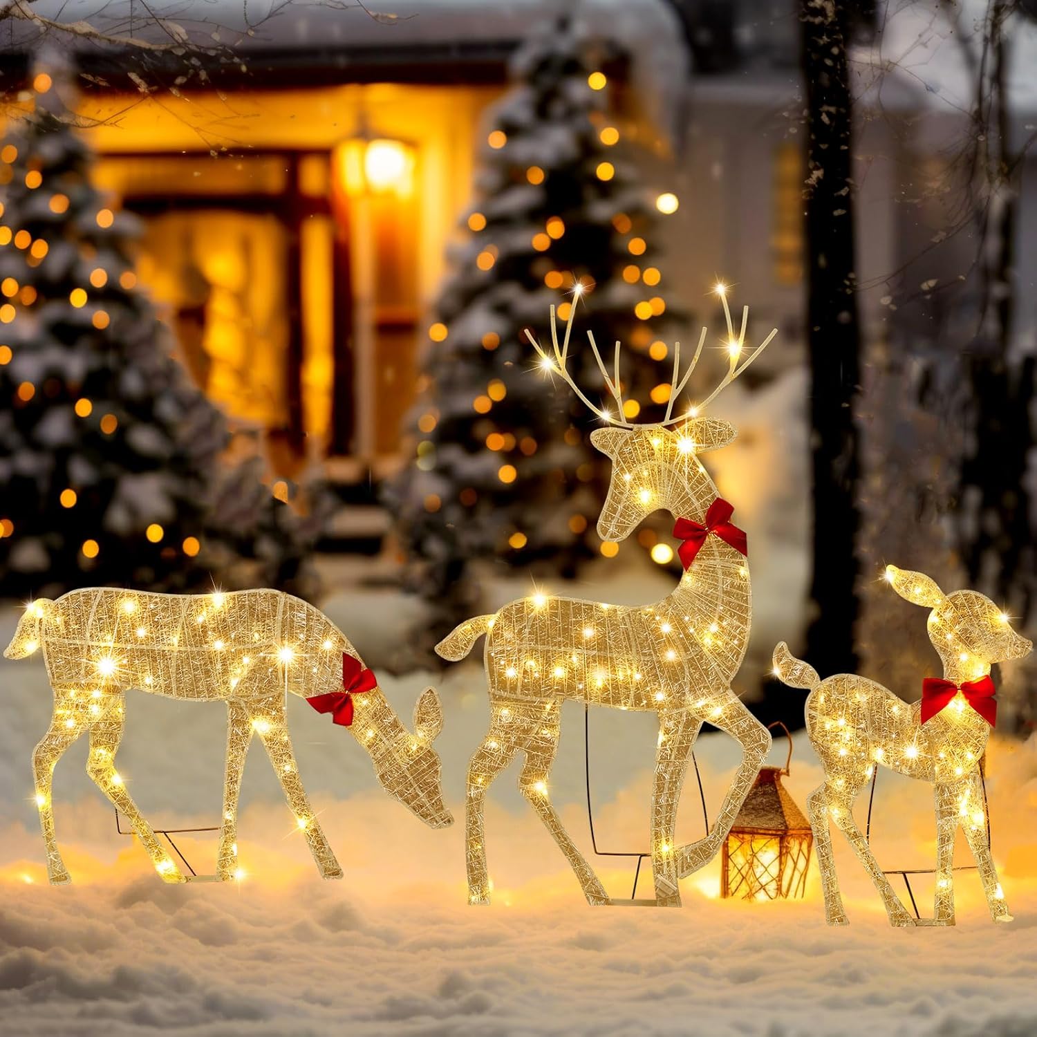 2D Lighted Reindeer Christmas  - đánh giá và giá Christmas Lights Outdoor