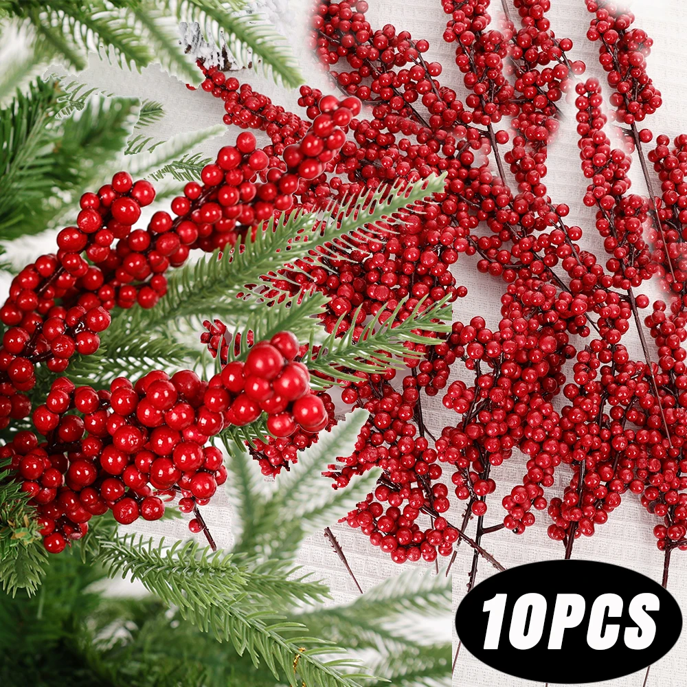 10/1Pcs Artificial Red Berries - đánh giá và giá Christmas Tree Artificial