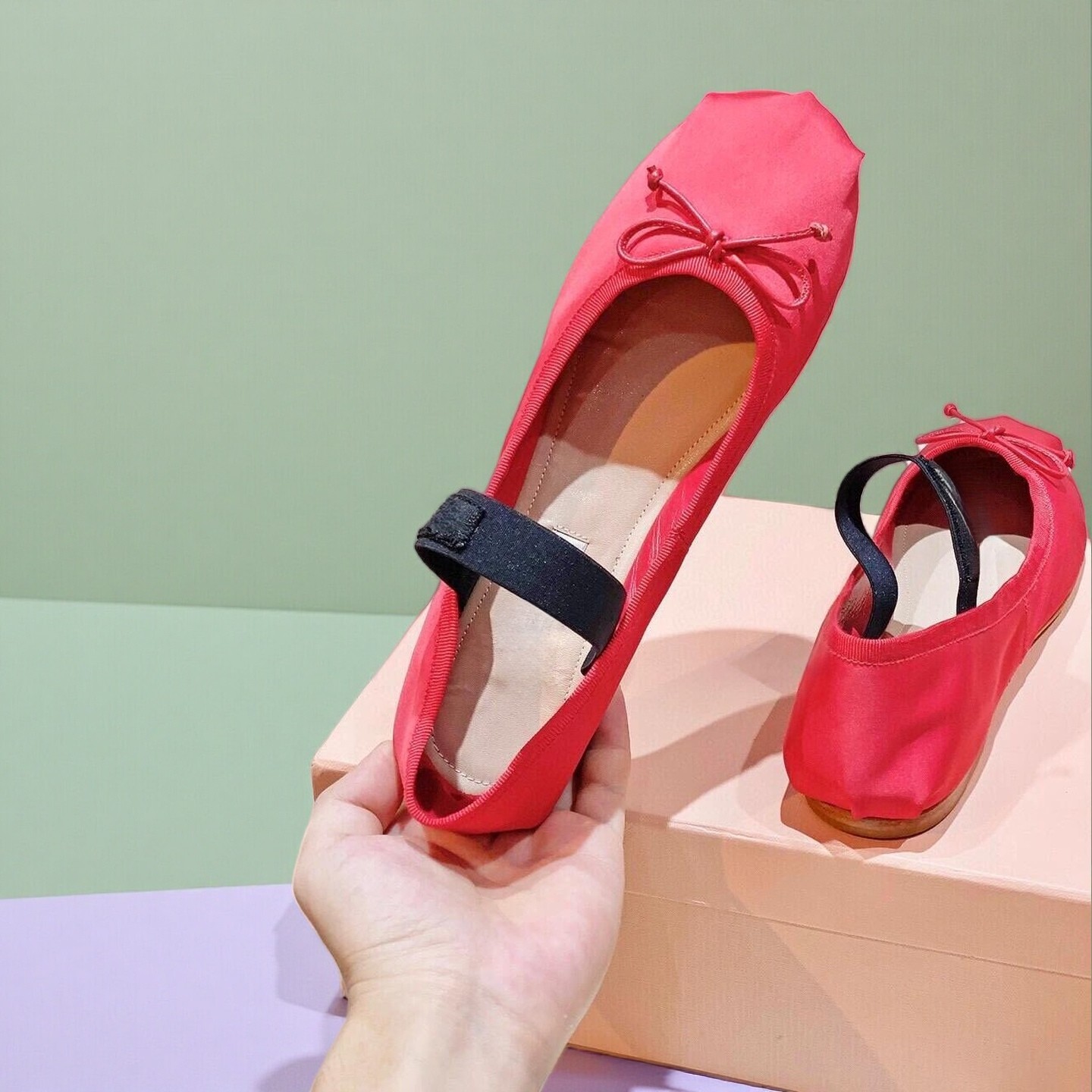 26SS Luxury Ballet Flats, Wome - đánh giá và giá Ribbon Bow Gift