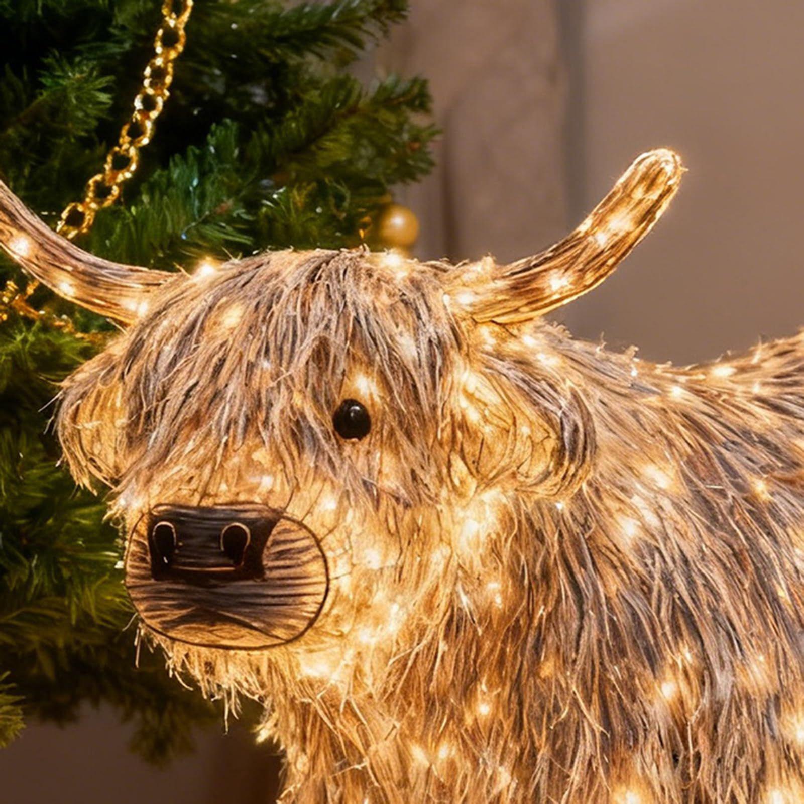 Cow Figurine Light Up 11 Inch  - đánh giá và giá Christmas Lights Outdoor