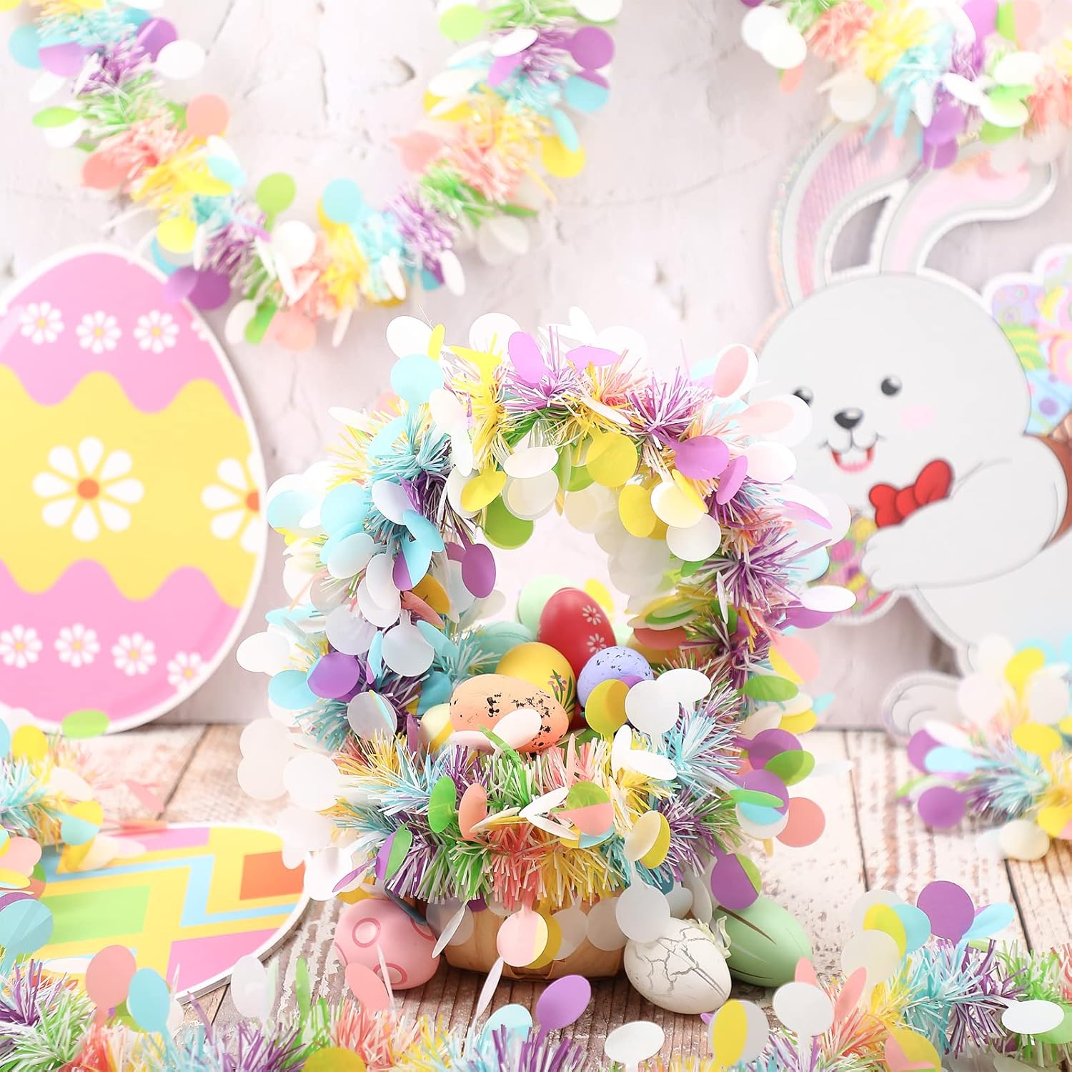 Easter Garland Decor 2PCS Glit - đánh giá và giá Tinsel Garland Decoration