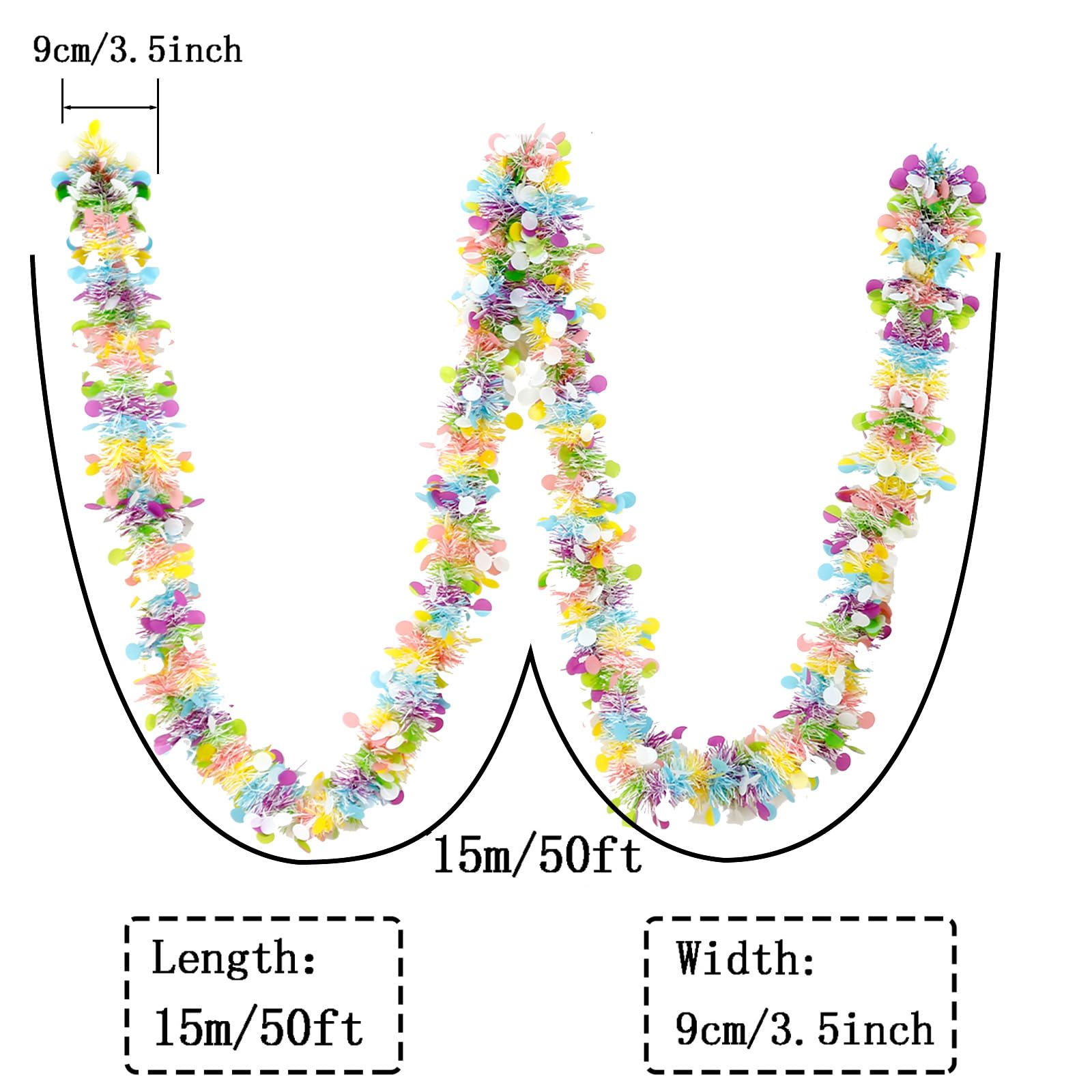 Easter Garland Decor 2PCS Glit - đánh giá và giá Tinsel Garland Decoration