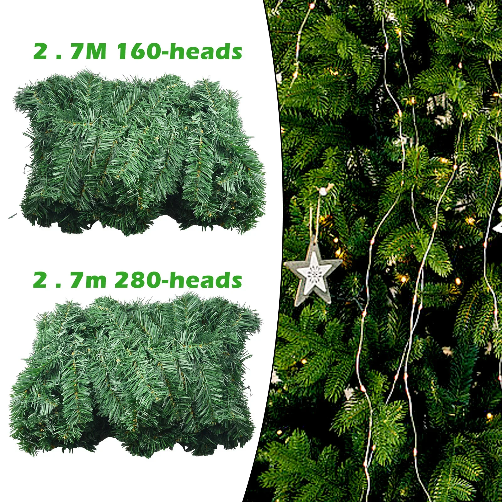 2.7M Artificial Green Christma - đánh giá và giá Christmas Wreath Fake