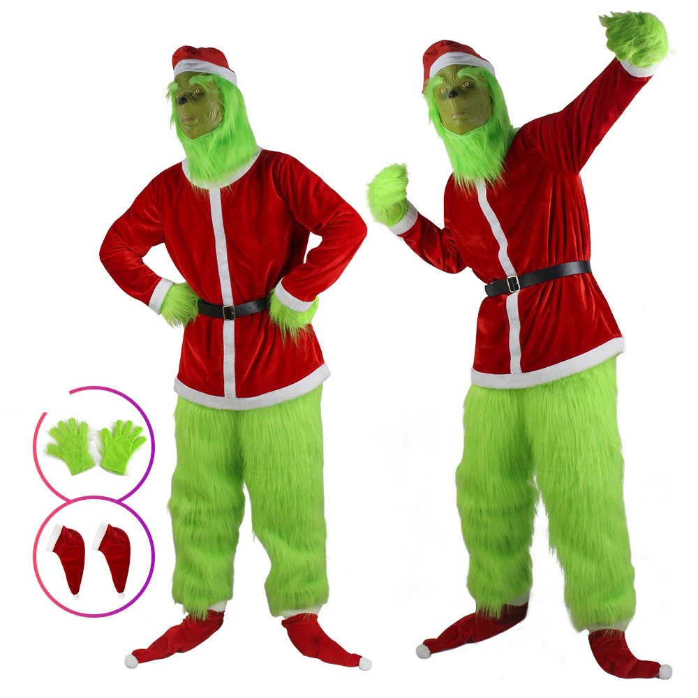 Merry Christmas Grinch Cosplay - đánh giá và giá Santa Hat Plush