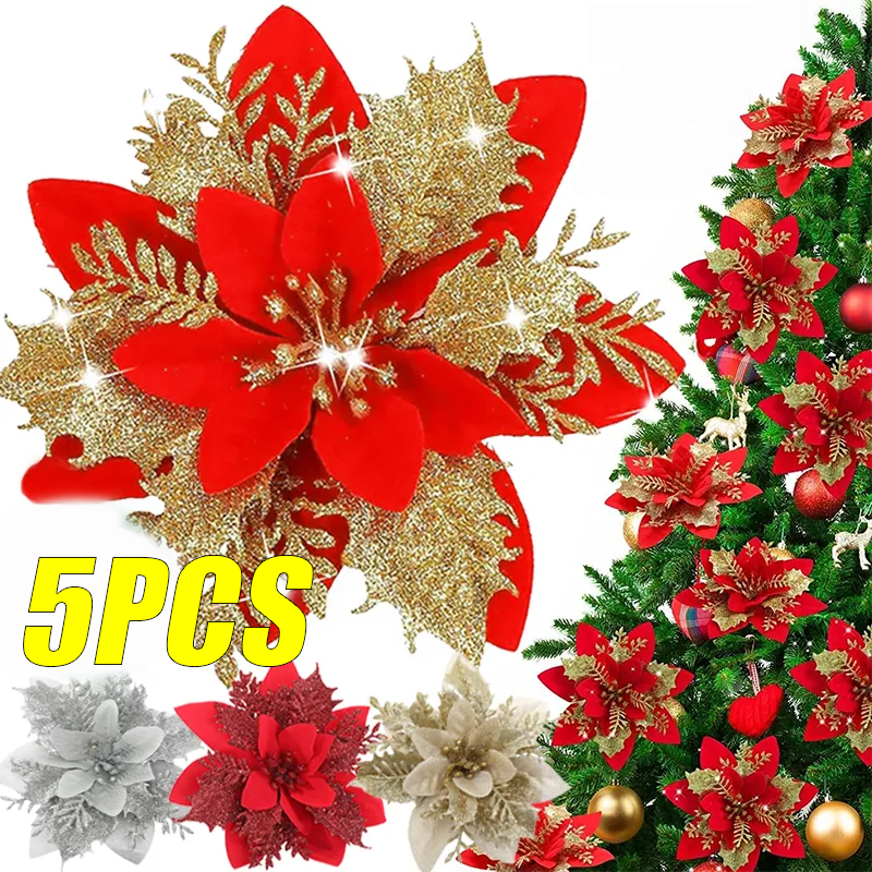 5PCS Christmas Flowers Christm - đánh giá và giá Christmas Tree Artificial