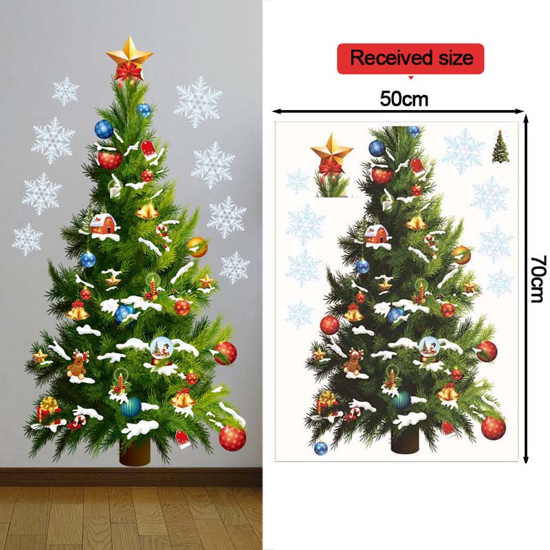Christmas Tree Wall Stickers G - đánh giá và giá Snowflake Window Decal