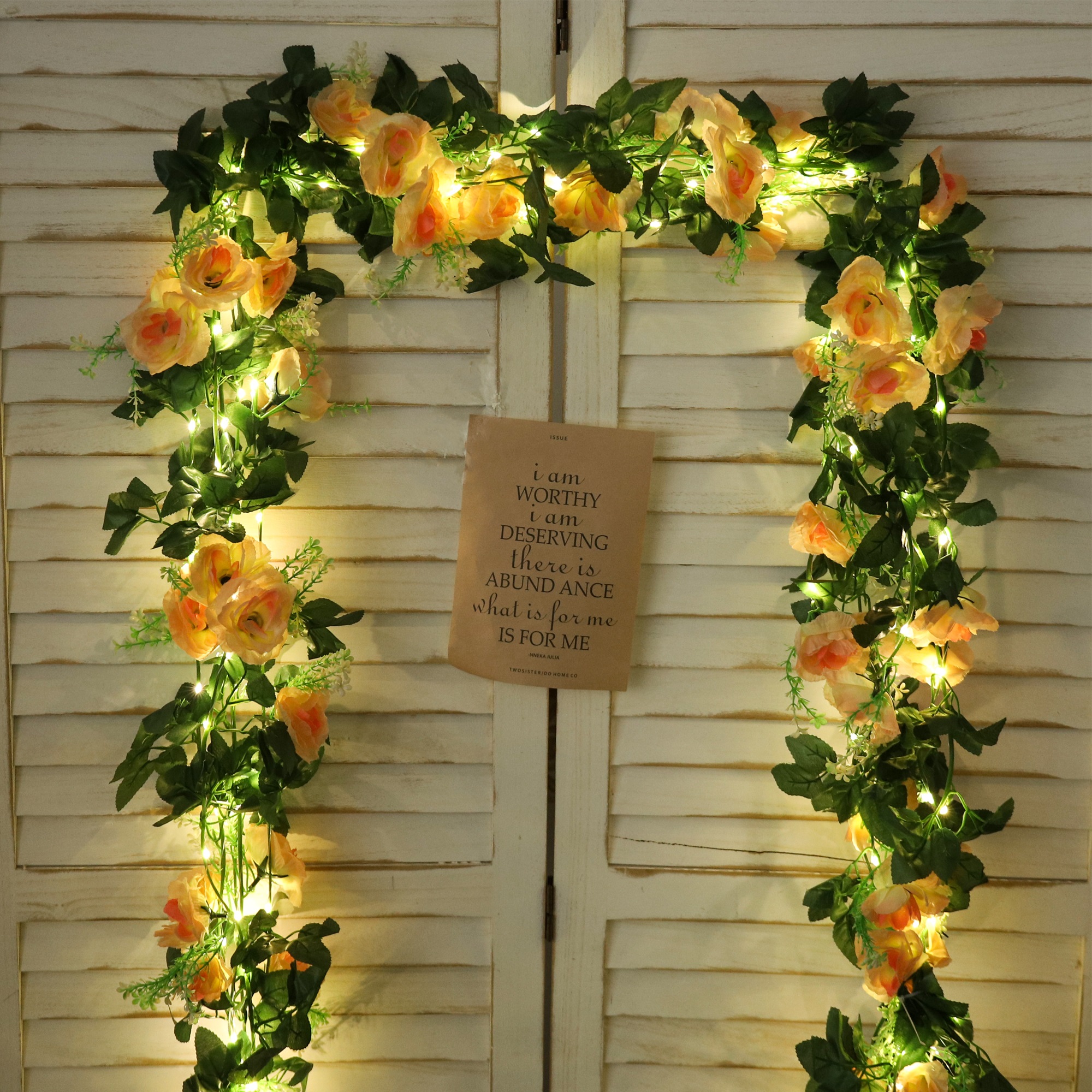 Rose LED Vine Light String Art - đánh giá và giá Christmas Wreath Fake