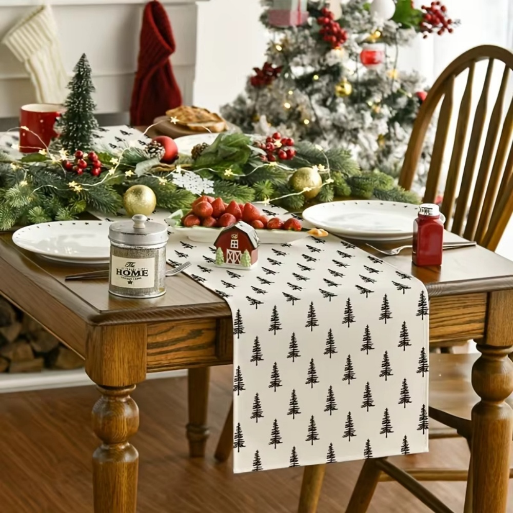 Minimalist Christmas Tree Tabl - đánh giá và giá Christmas Table Runner