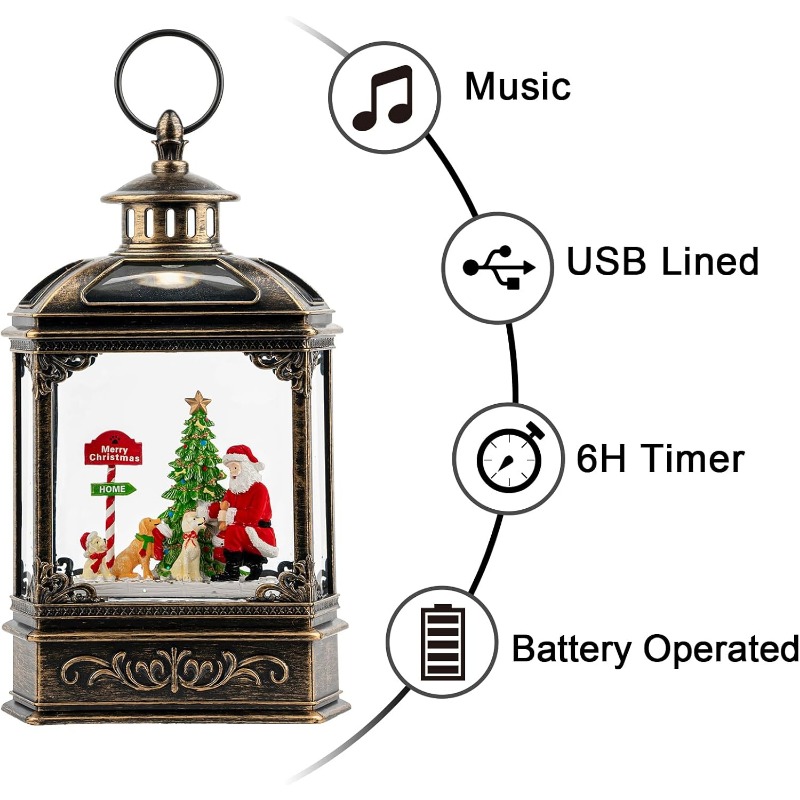 Christmas Snow Globe Lantern w - đánh giá và giá Snow Globe Musical