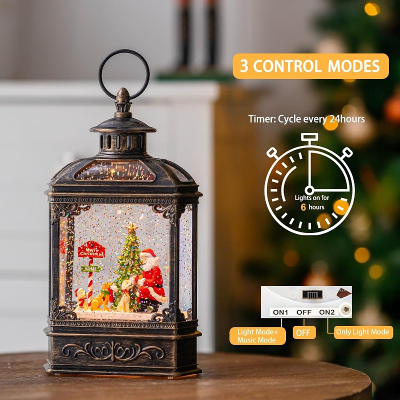 Christmas Snow Globe Lantern w - đánh giá và giá Snow Globe Musical