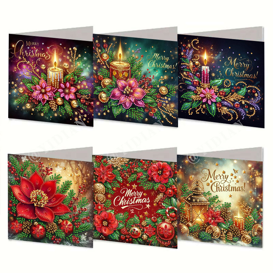 6-piece Christmas diamond pain - đánh giá và giá Holiday Candle Set