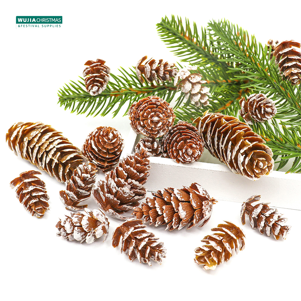 24Pcs Christmas Fake Pine Cone - đánh giá và giá Christmas Wreath Fake