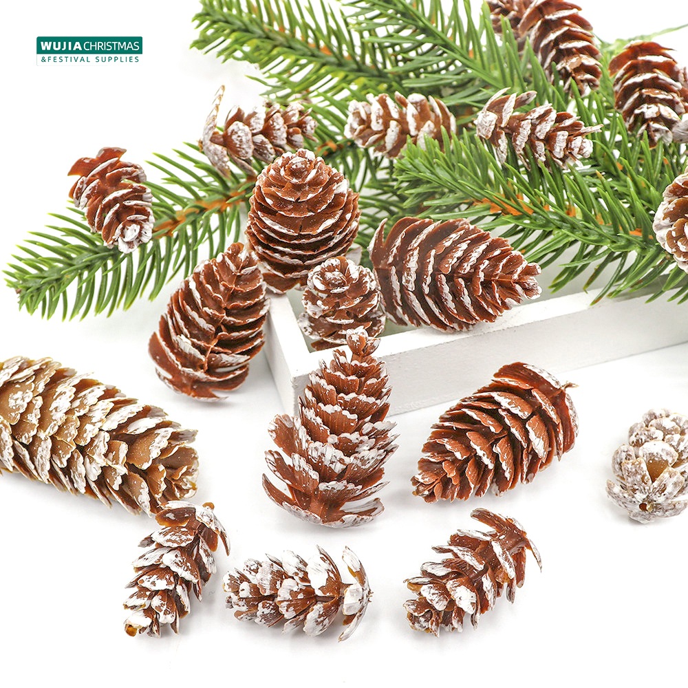24Pcs Christmas Fake Pine Cone - đánh giá và giá Christmas Wreath Fake
