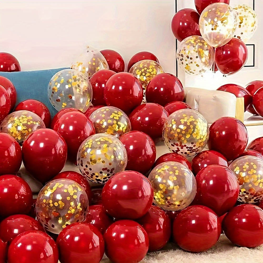 50pcs/pack Red Gold Balloon Ar - đánh giá và giá Tinsel Garland Decoration