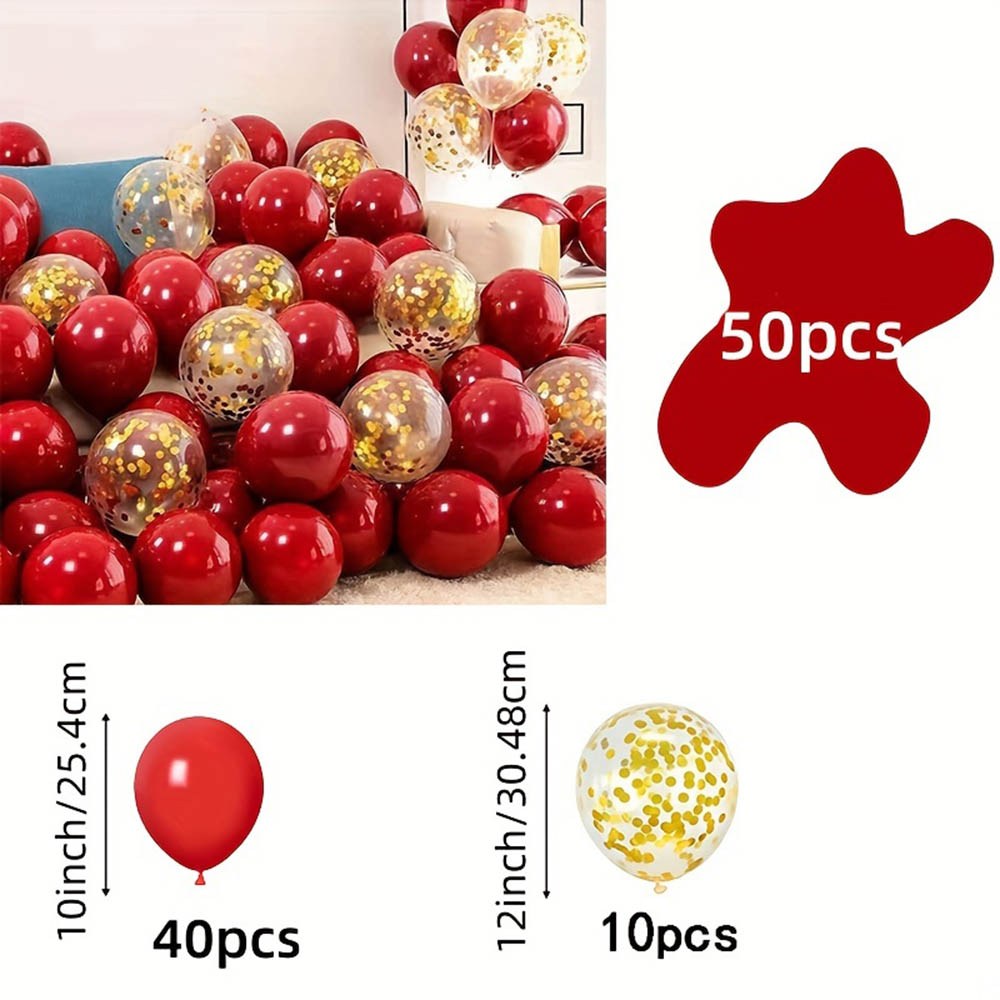 50pcs/pack Red Gold Balloon Ar - đánh giá và giá Tinsel Garland Decoration