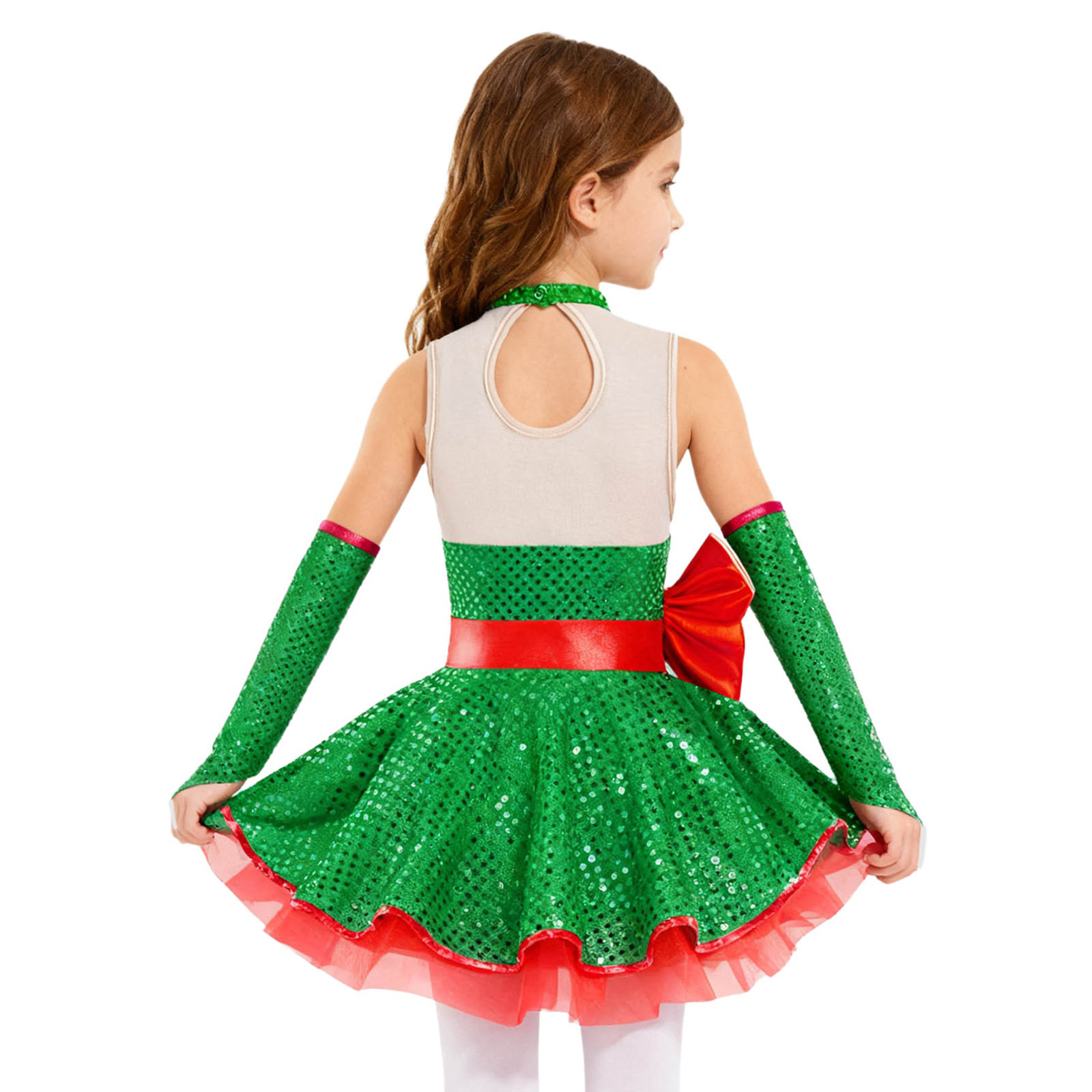 Teen Girls Christmas Sleeveles - đánh giá và giá Elf Costume Christmas