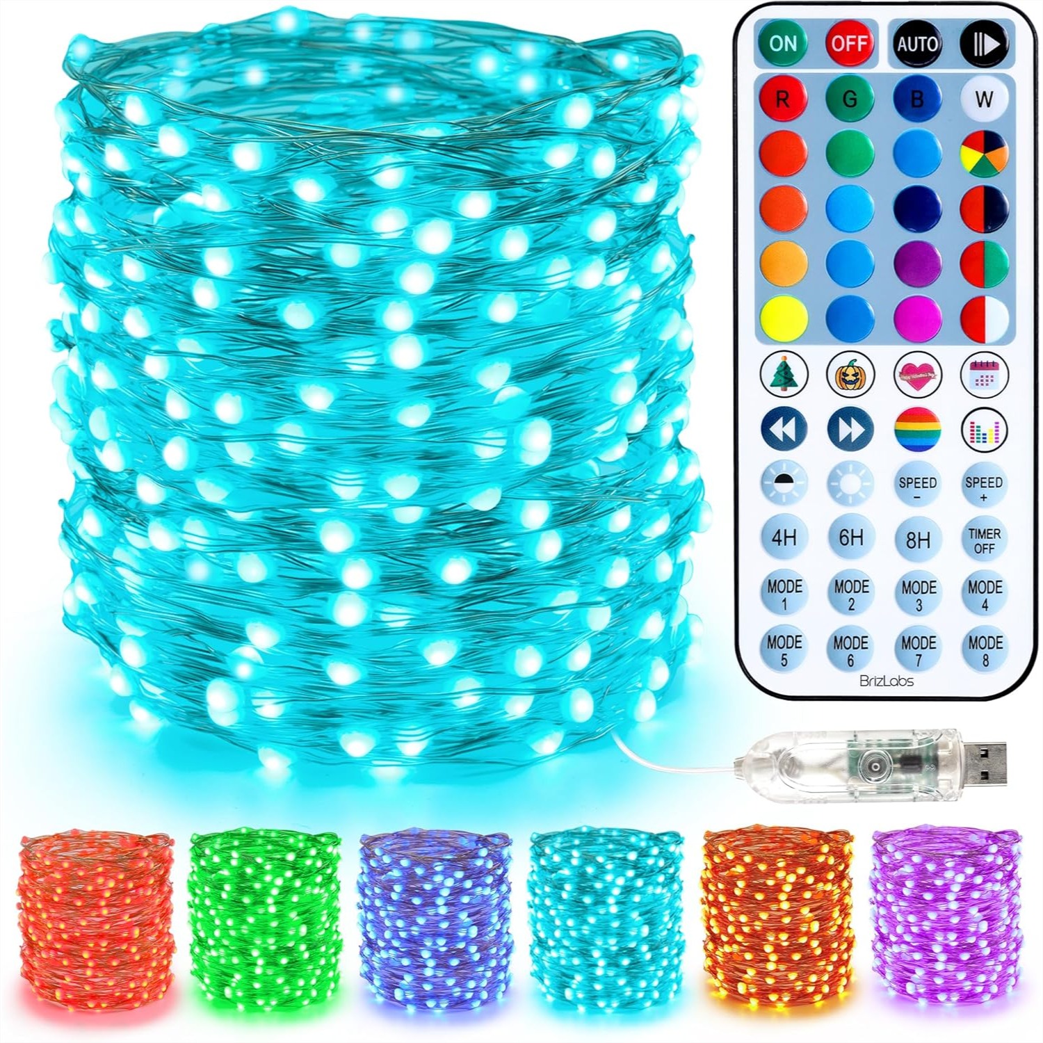 33ft 100 LED Red White Blue Fa - đánh giá và giá Led Fairy String Lights