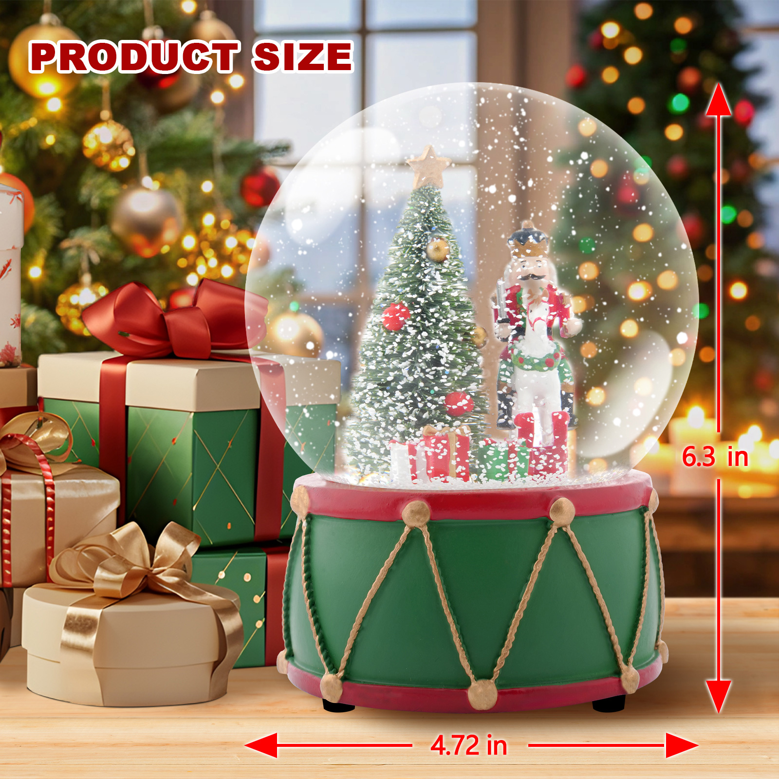Christmas Music Snow Globe wit - đánh giá và giá Snow Globe Musical