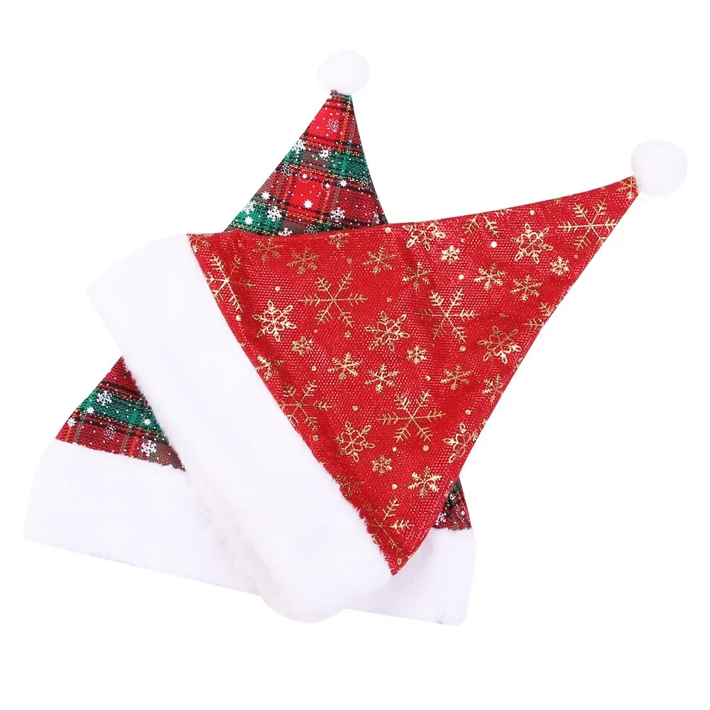 Thick Christmas Hat Red Checke - đánh giá và giá Santa Hat Plush