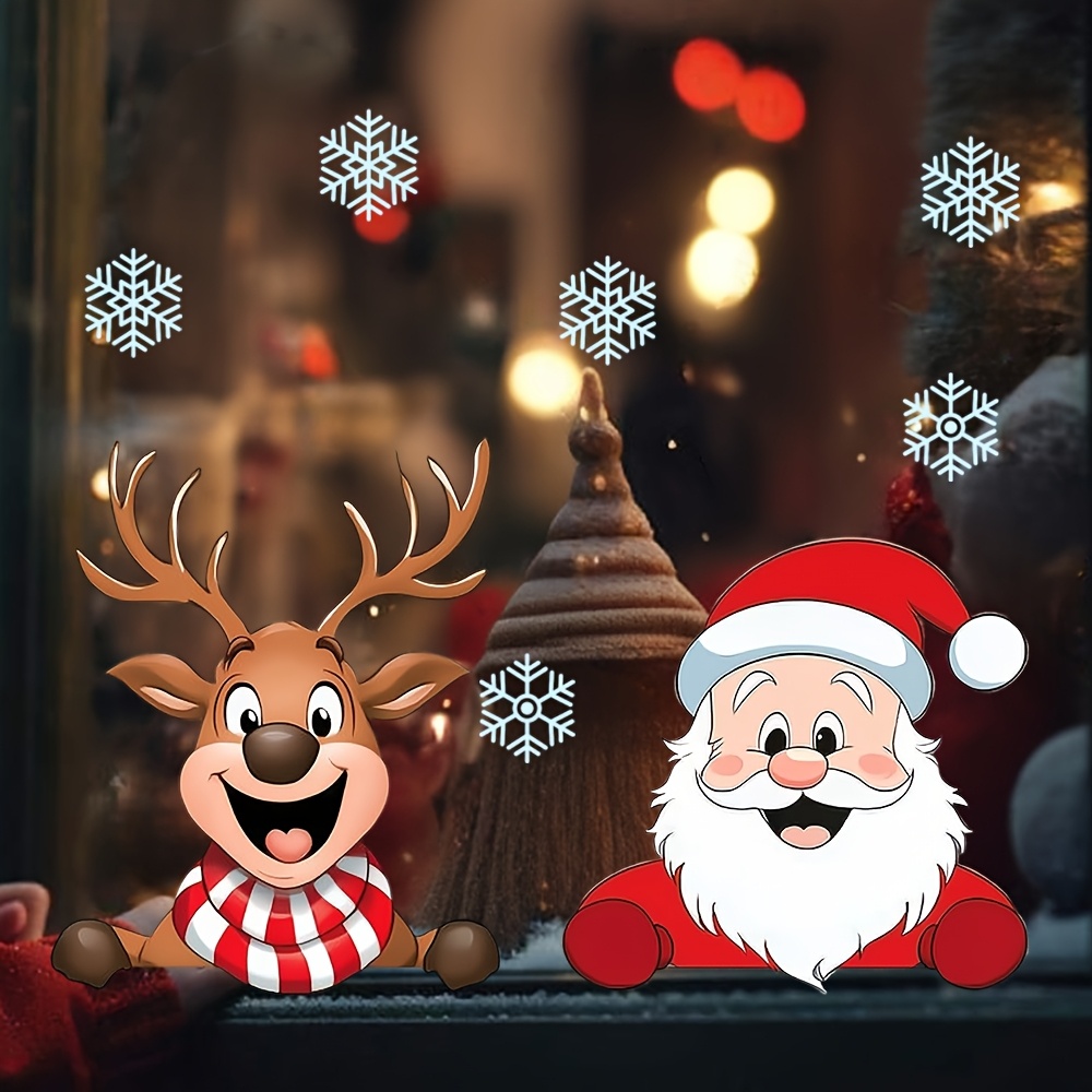 Festive Christmas Window Stick - đánh giá và giá Snowflake Window Decal