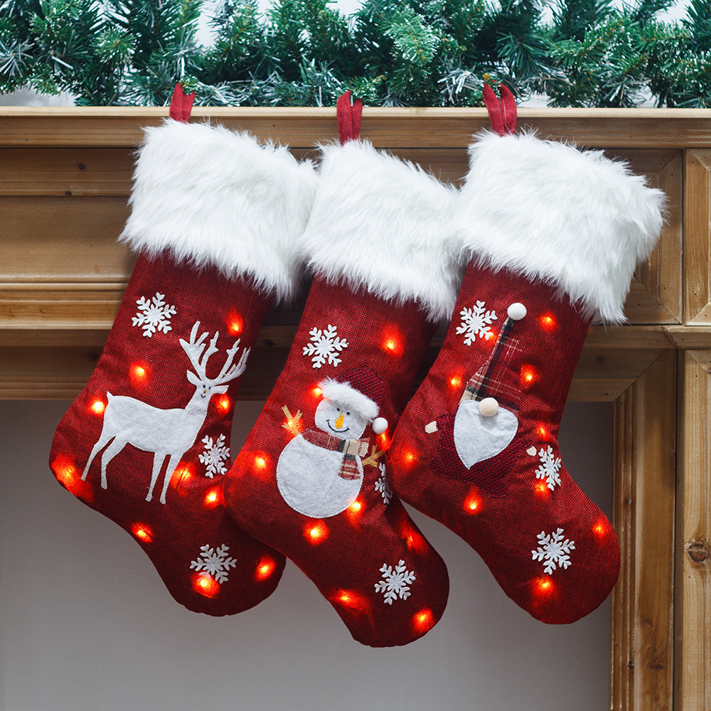 Christmas Socks With Led Light - đánh giá và giá Christmas Stocking Hanging