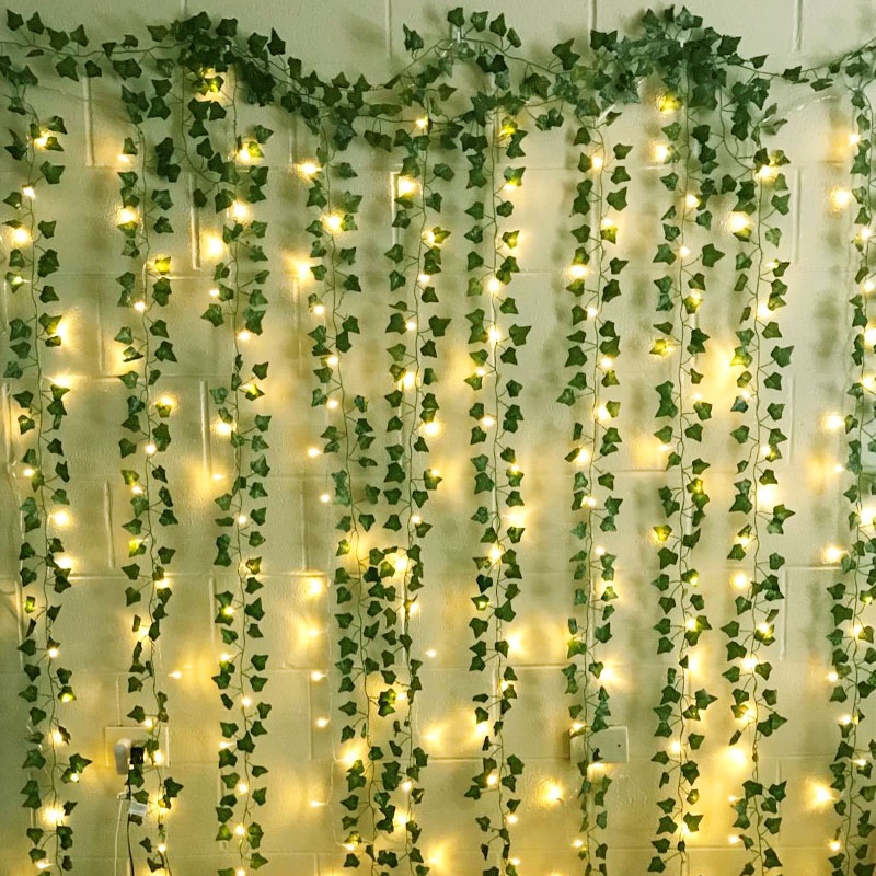 2.3m Silk Leaves Fake Creeper  - đánh giá và giá Led Fairy String Lights