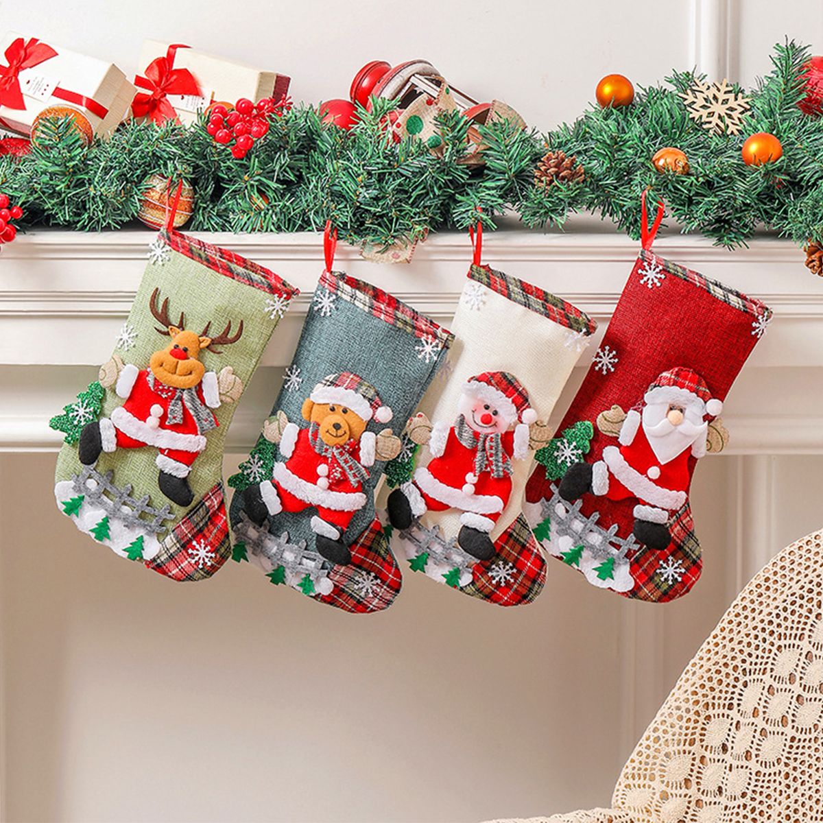 Christmas Stockings Cute Large - đánh giá và giá Christmas Stocking Hanging