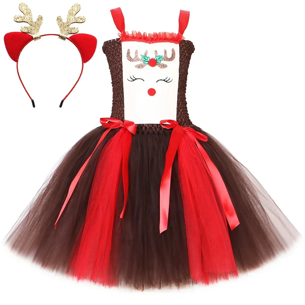Christmas Party Tutu Dress Rud - đánh giá và giá Reindeer Antlers Headband