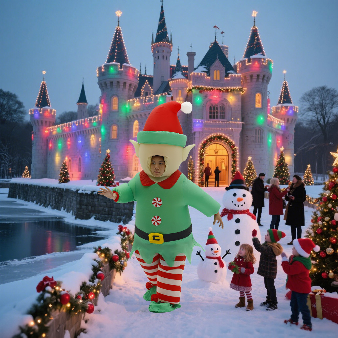 Christmas Elf Inflatable Costu - đánh giá và giá Elf Costume Christmas