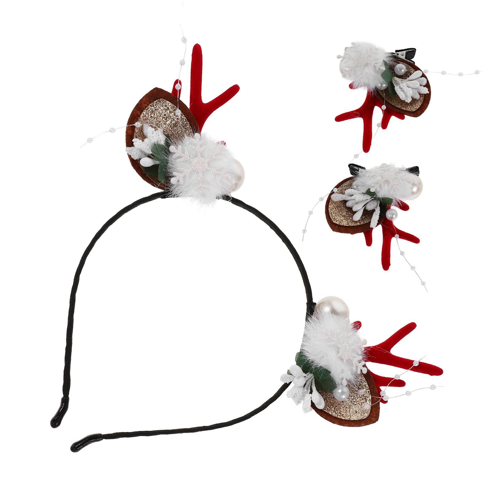 4Pcs Festive Reindeer Antlers  - đánh giá và giá Reindeer Antlers Headband