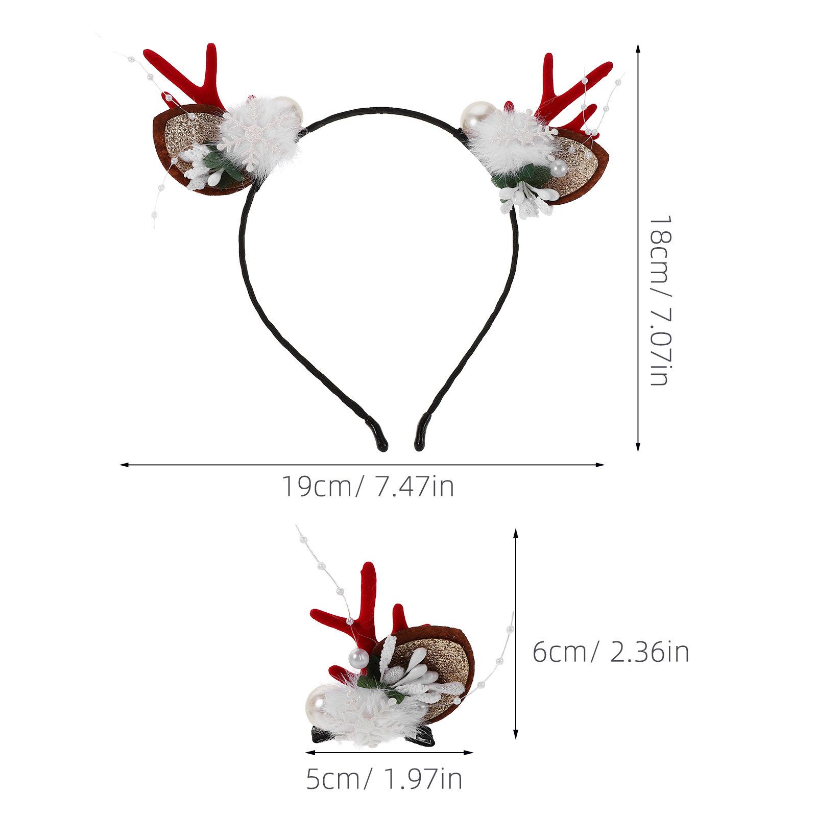 4Pcs Festive Reindeer Antlers  - đánh giá và giá Reindeer Antlers Headband