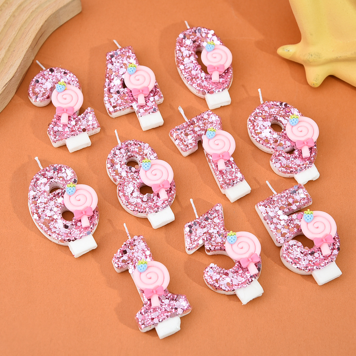 1pc Large 0-9 Numbers Pink Lol - đánh giá và giá Holiday Candle Set