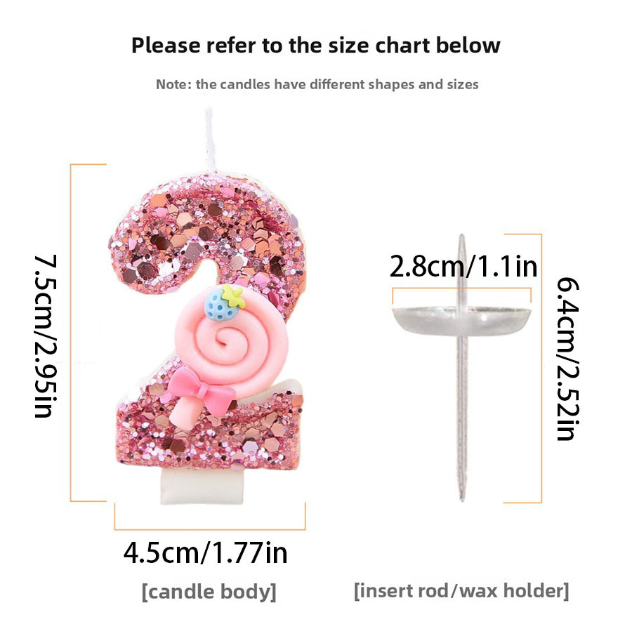 1pc Large 0-9 Numbers Pink Lol - đánh giá và giá Holiday Candle Set