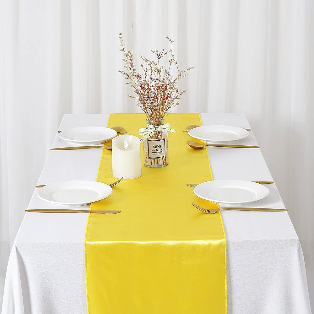 12x108 Inch Satin Wedding Tabl - đánh giá và giá Christmas Table Runner