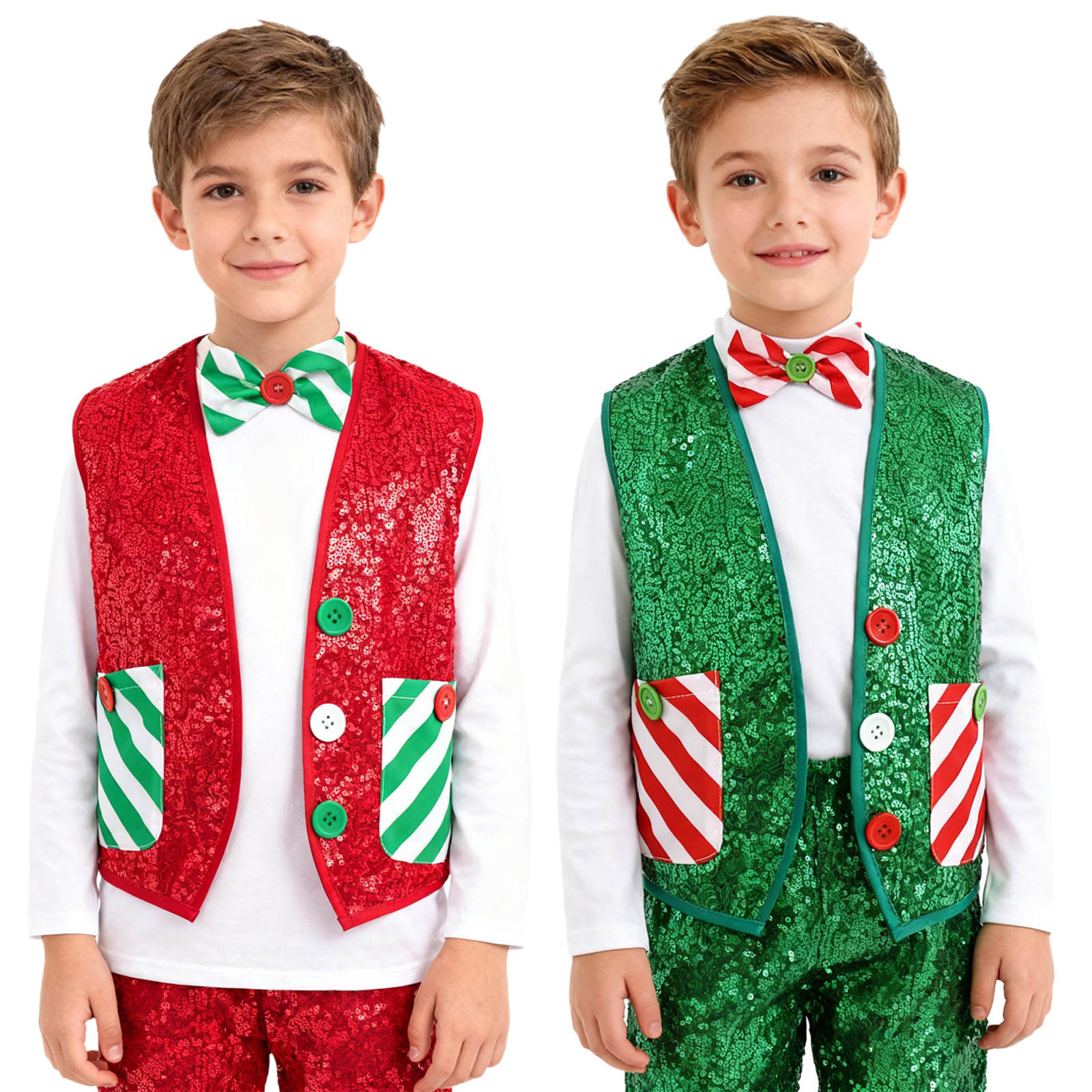 Boys Girls Christmas Shiny Seq - đánh giá và giá Elf Costume Christmas