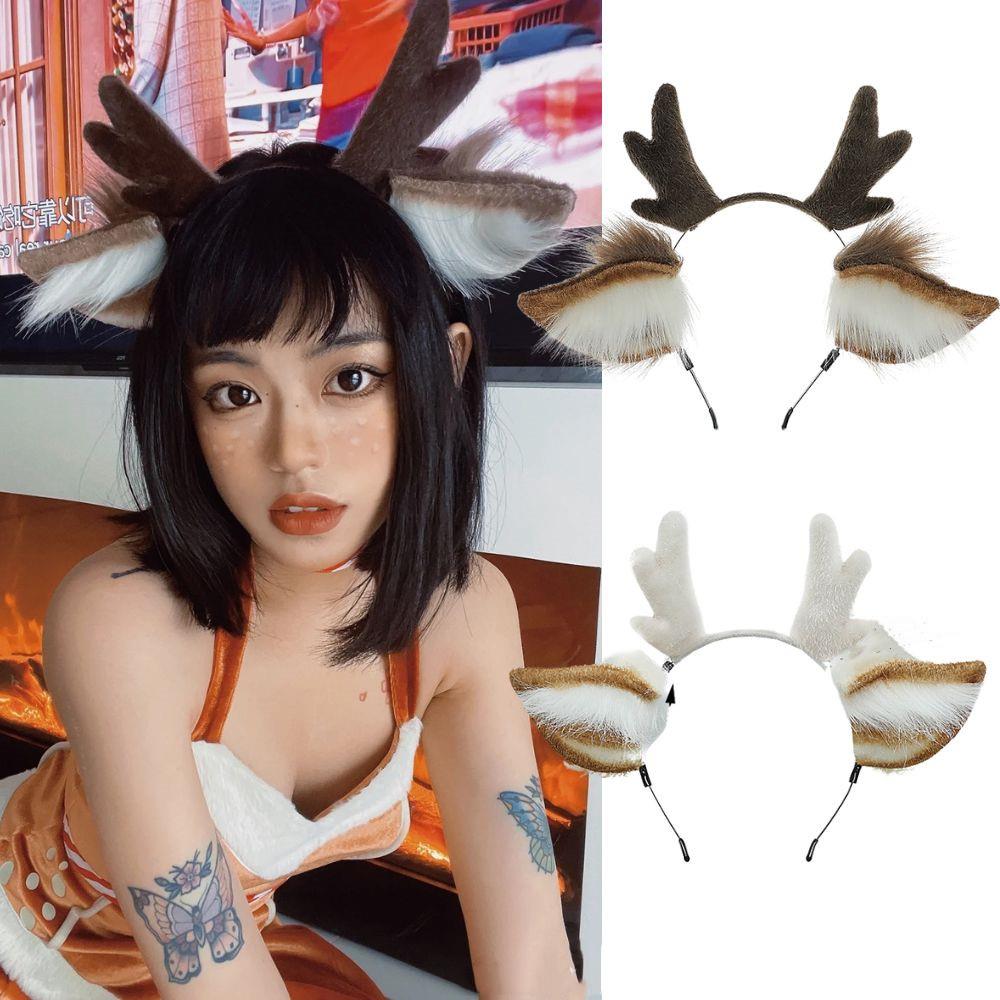 Handmade Animal Fur Antler Hea - đánh giá và giá Reindeer Antlers Headband
